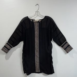 Ladies STARING AT STARS (Anthropologie) Black Tunic Top | Size Medium